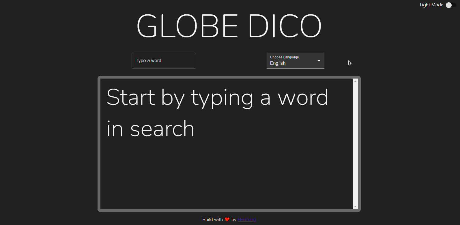 portfolio Globe Dico